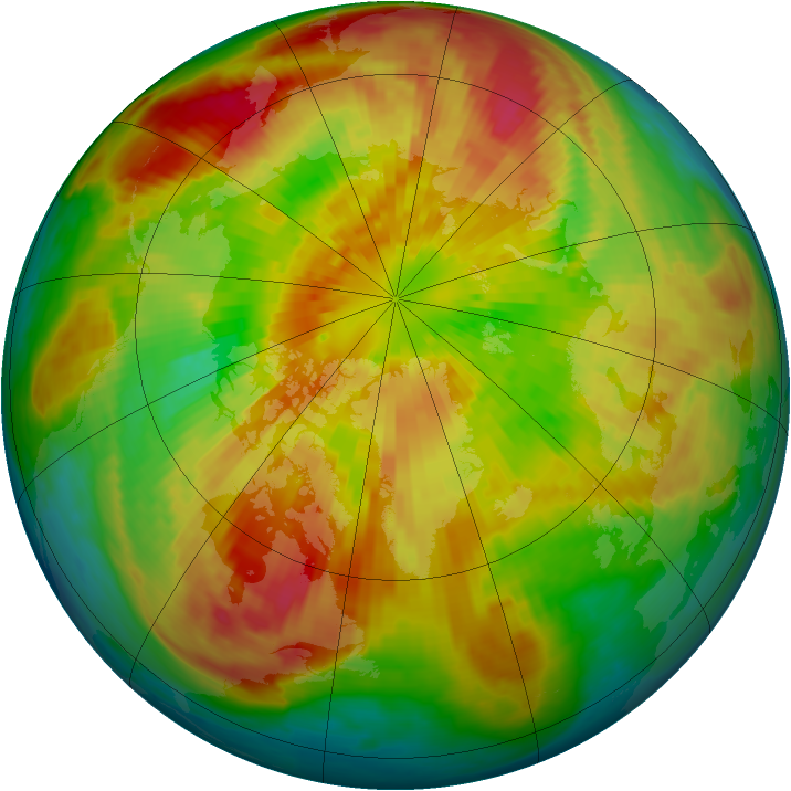 Arctic ozone map for 22 March 2002